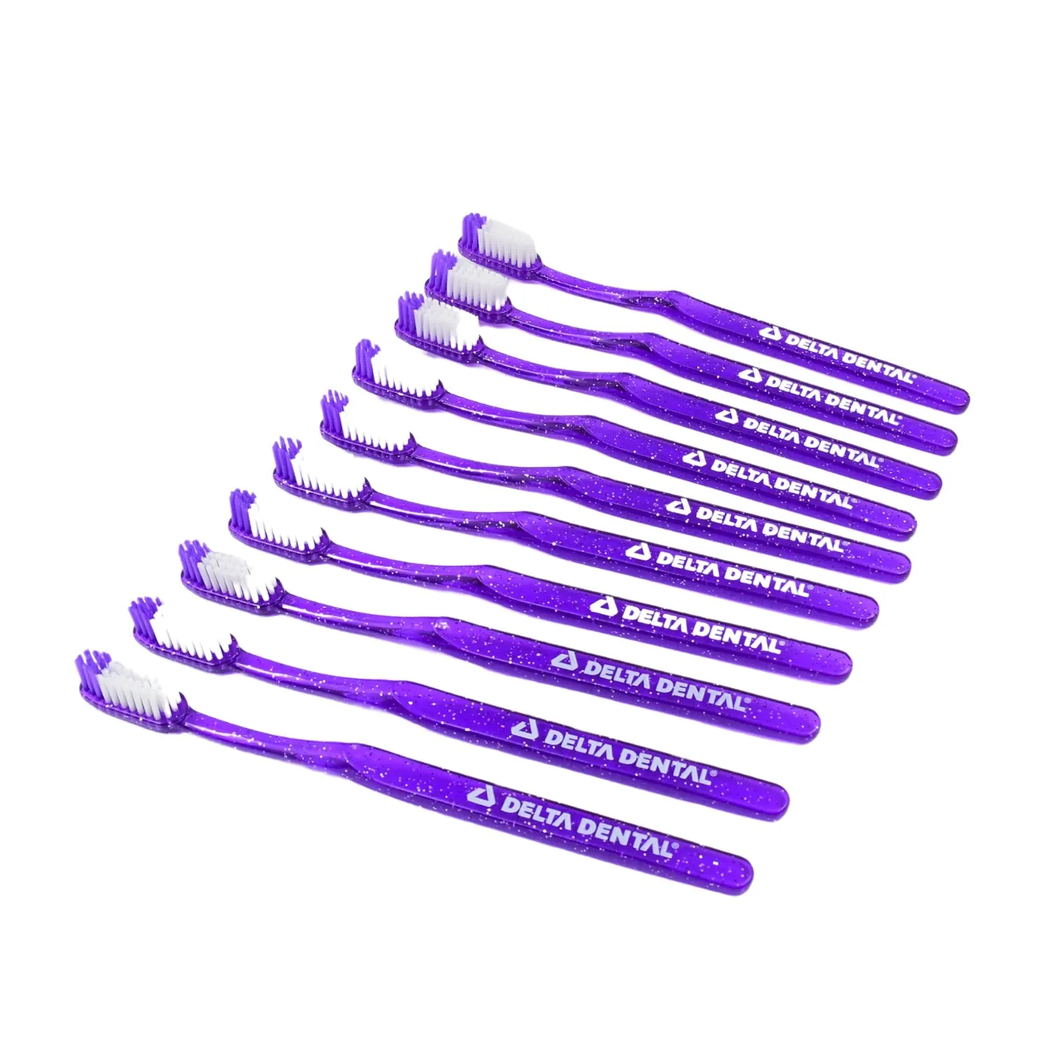 Plastic Toothbrush With Plastic Round Box (10 pcs Set)