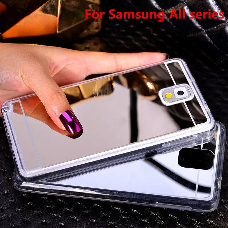 Plating Mirror Soft TPU Back Case Cover For Samsung Galaxy S8 S8 Plus A5 A7 J5 J7 2016 S3 S4 S5 S6 S7 Edge Phone Case A3 A5 2017