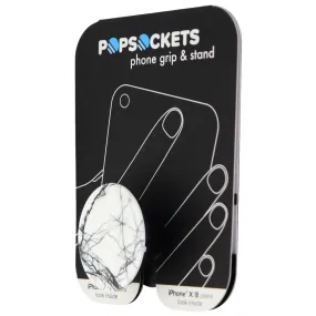 PopSockets: Collapsible Grip & Stand for - White Marble (X/8 Packaging)