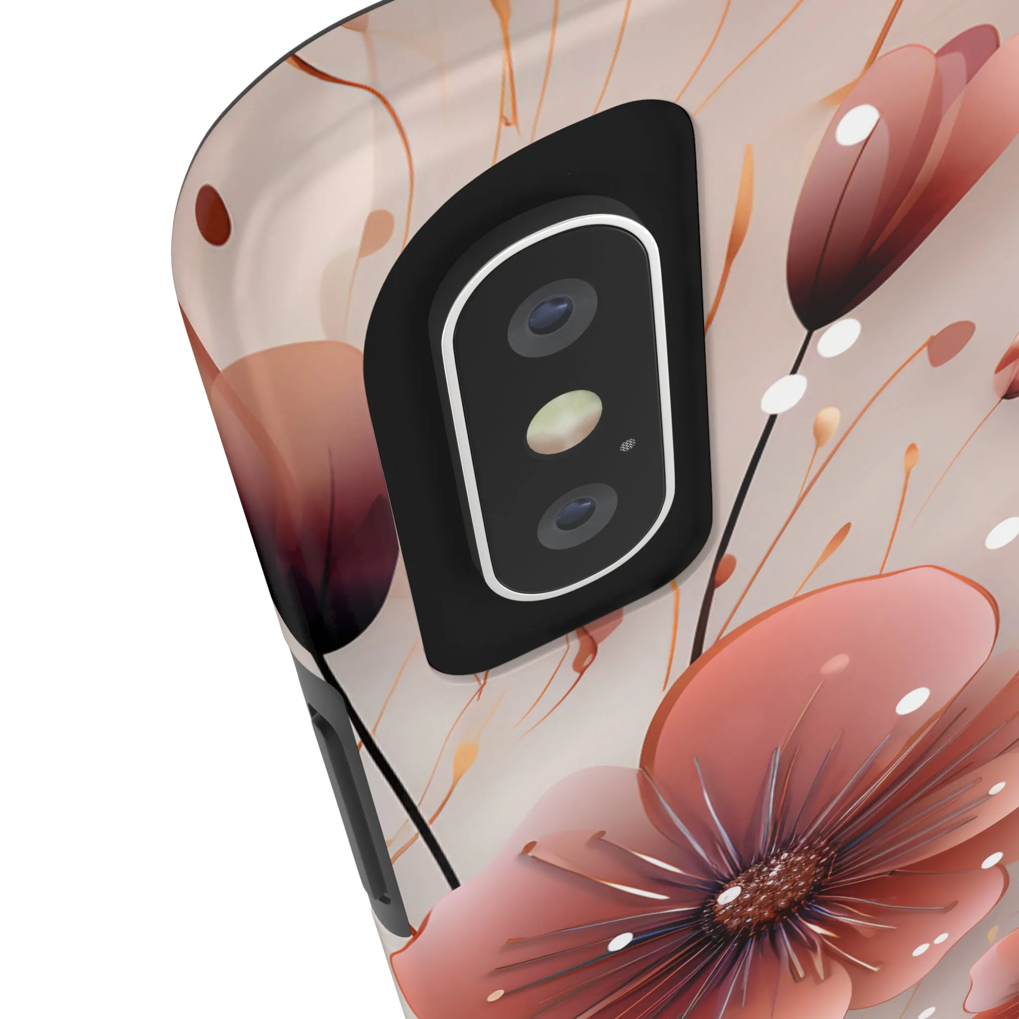 Pretty Mauve Flowers Pattern Design Tough Phone Case compatible with a large variety of iPhone models, Gift, Phone Case