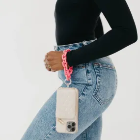 Pretty Simple | Wren Wristlet Acrylic Phone Chain Strap: Pink