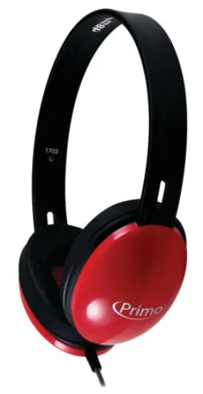 Primo‚ Stereo Headphones, Red