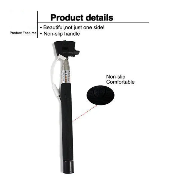 Profissional Grooves On Selfie Sticks Mobile Phone Camera Selfie Tripod 14 Screw Extendable Portrait Handheld Selfie Monopod