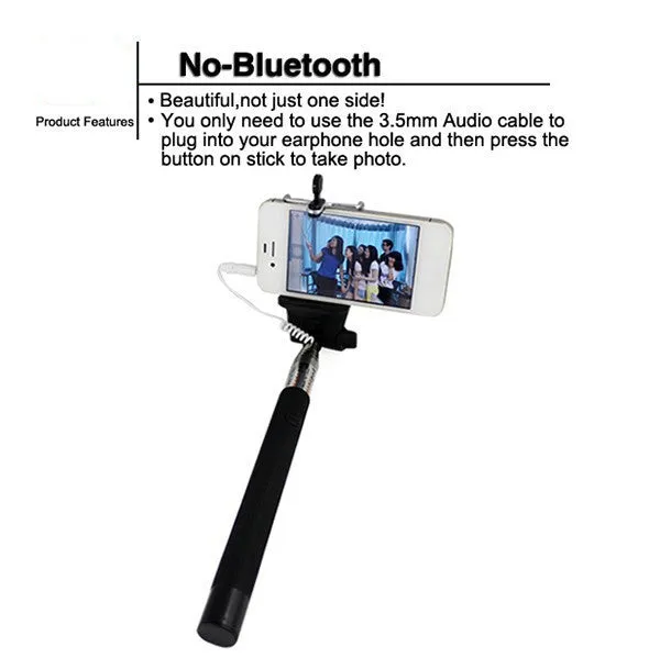 Profissional Grooves On Selfie Sticks Mobile Phone Camera Selfie Tripod 14 Screw Extendable Portrait Handheld Selfie Monopod