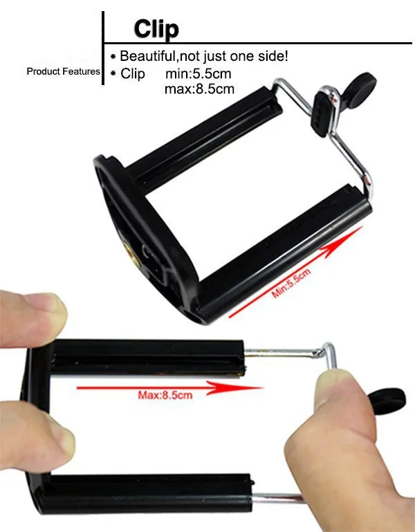 Profissional Grooves On Selfie Sticks Mobile Phone Camera Selfie Tripod 14 Screw Extendable Portrait Handheld Selfie Monopod