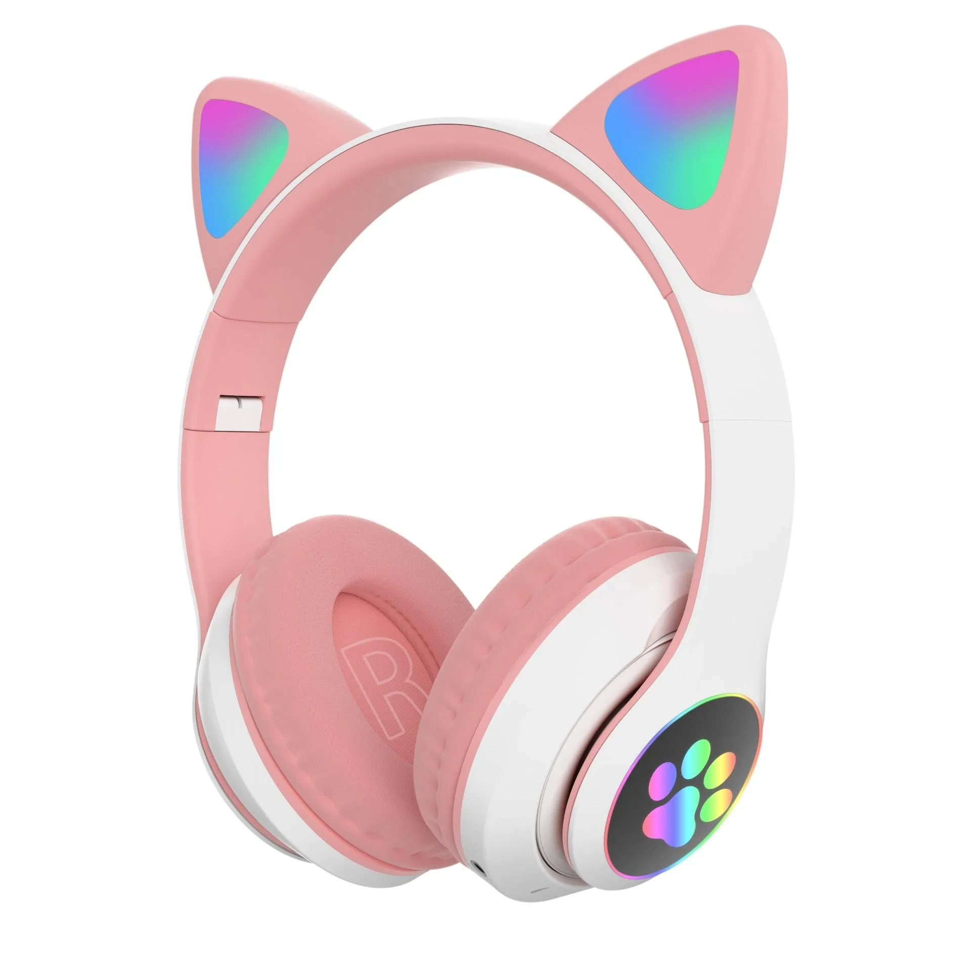 Qearfun Flash Light Cute Cat Ear Headphones