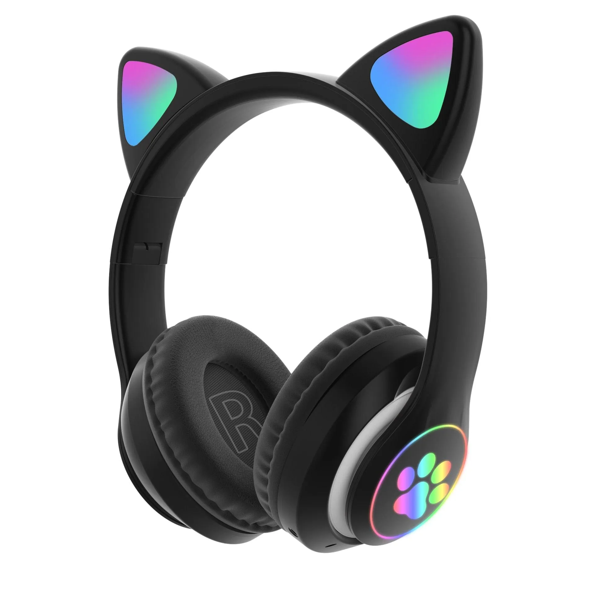 Qearfun Flash Light Cute Cat Ear Headphones