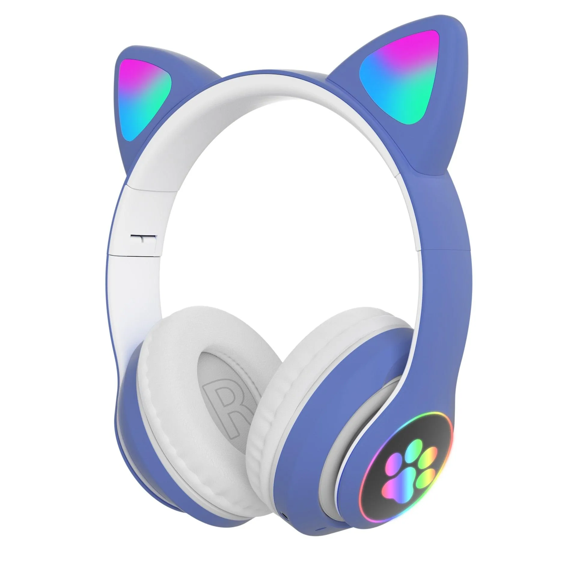 Qearfun Flash Light Cute Cat Ear Headphones