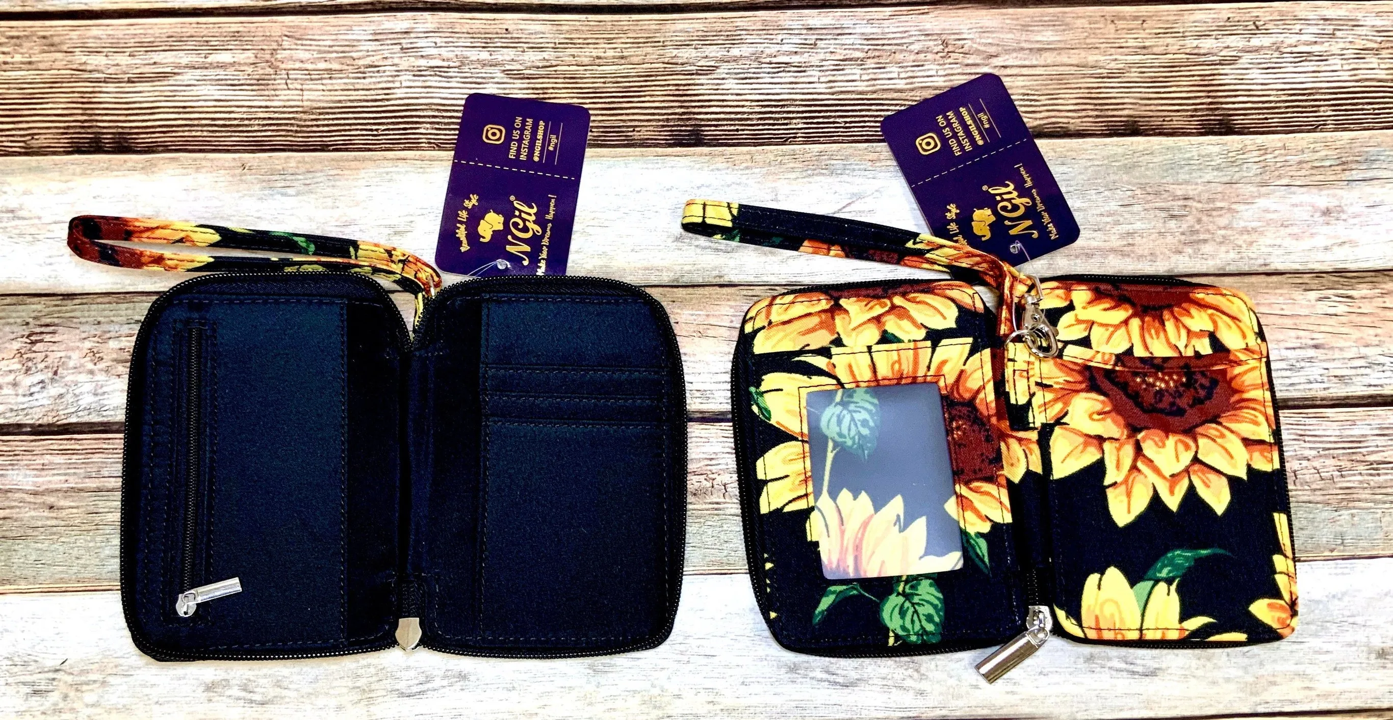 Quilted On The Go Wristlet and ID Holder with Credit Card Slots (NGIL)