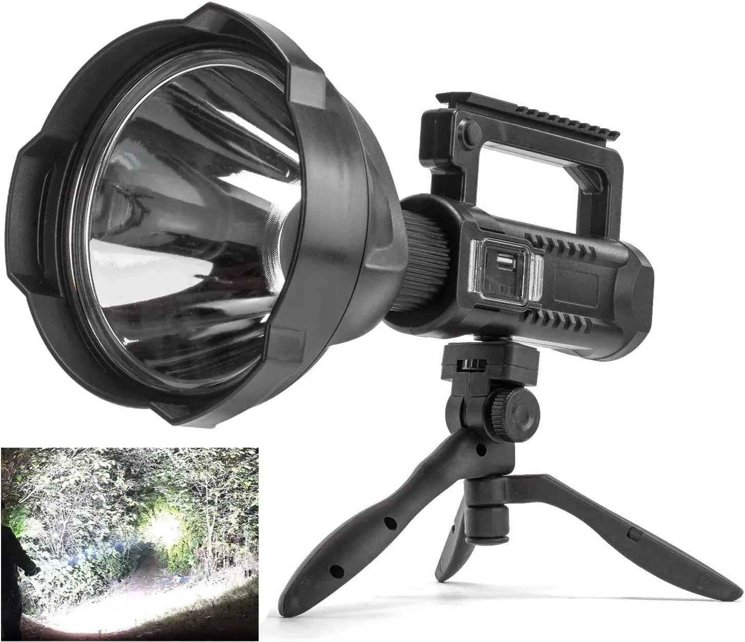 Rechargeable Spotlight Flashlight with Tripod