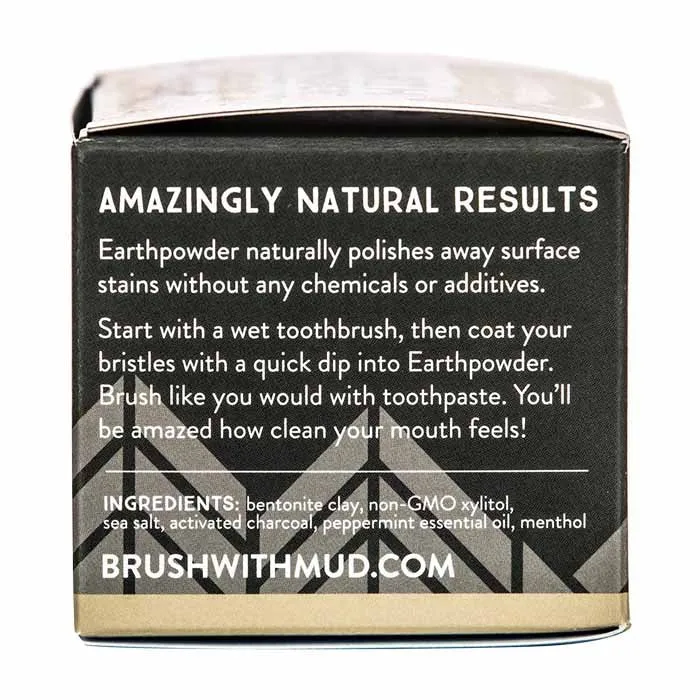 Redmond - Earthpowder Peppermint with Charcoal Toothpowder, 1.8oz