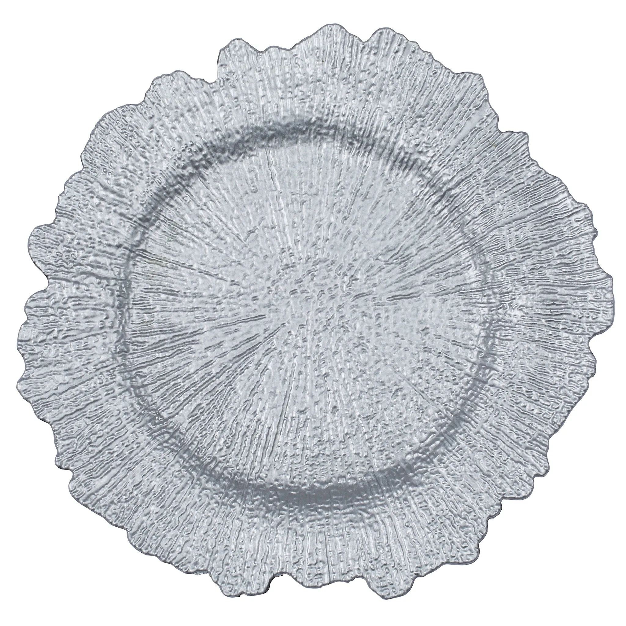 Reef Acrylic Charger Plate - Silver