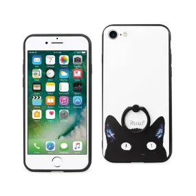 Reiko REIKO IPHONE 7 CAT DESIGN CASE WITH ROTATING RING STAND HOLDER MIX