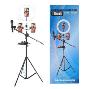 Ring Light With Stand - Live Streaming Artifact With Fill Light With Shelf