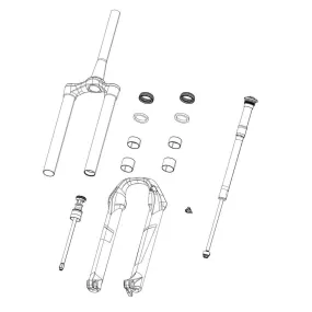 Rockshox Spare - Front Suspension Internals Right Seal Head Assembly (Rebounddamper, Charger) 35Mm - Pike/Lyrik B1: