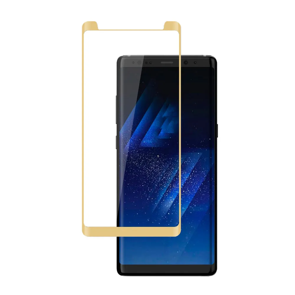 Samsung Galaxy Note 8, Premium Full Screen HD Tempered Glass Ultra Thin Scratch Free Screen Protector - Gold