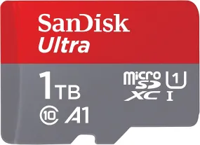 SanDisk Ultra 1TB microSDXC Card (A1, UHS-I, Class 10, 150MB/s) with A1 Application Performance