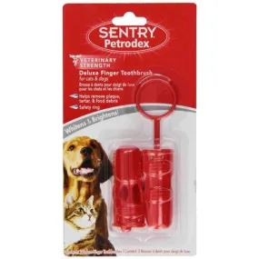 Sentry Petrodex Deluxe Finger Toothbrush for Dogs and Cats