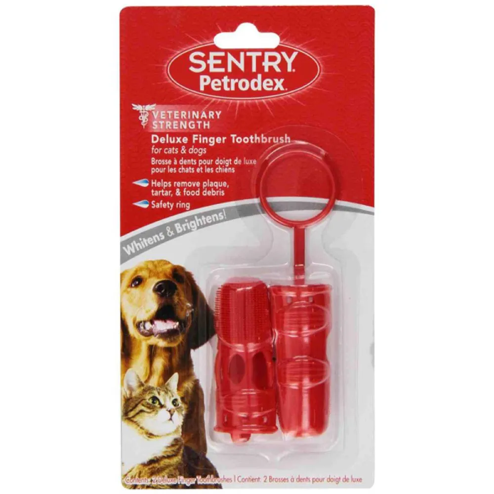 Sentry Petrodex Deluxe Finger Toothbrush for Dogs and Cats