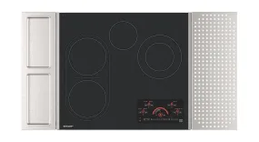 Sharp SCR2442FB 24 in. Drop-In Radiant Cooktop with Side Accessories