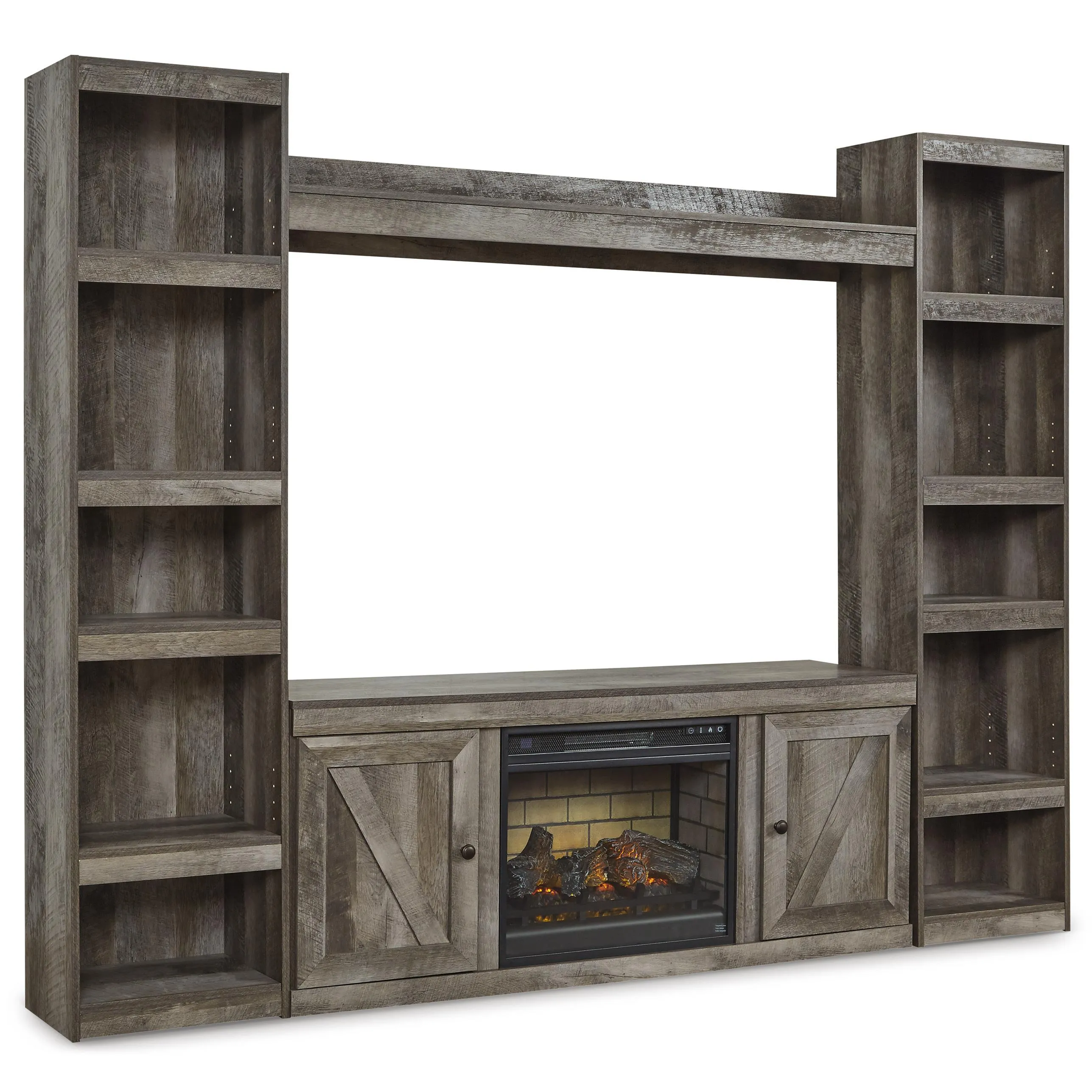 Signature Design by Ashley Wynnlow EW0440W8 4 pc Entertainment Center with Electric Fireplace