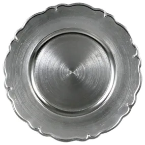 Silver Scroll Charger Plates / Service Plate