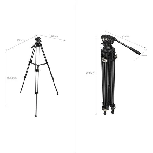 SmallRig AD-01 V2 Heavy-Duty Tripod with Fluid Head