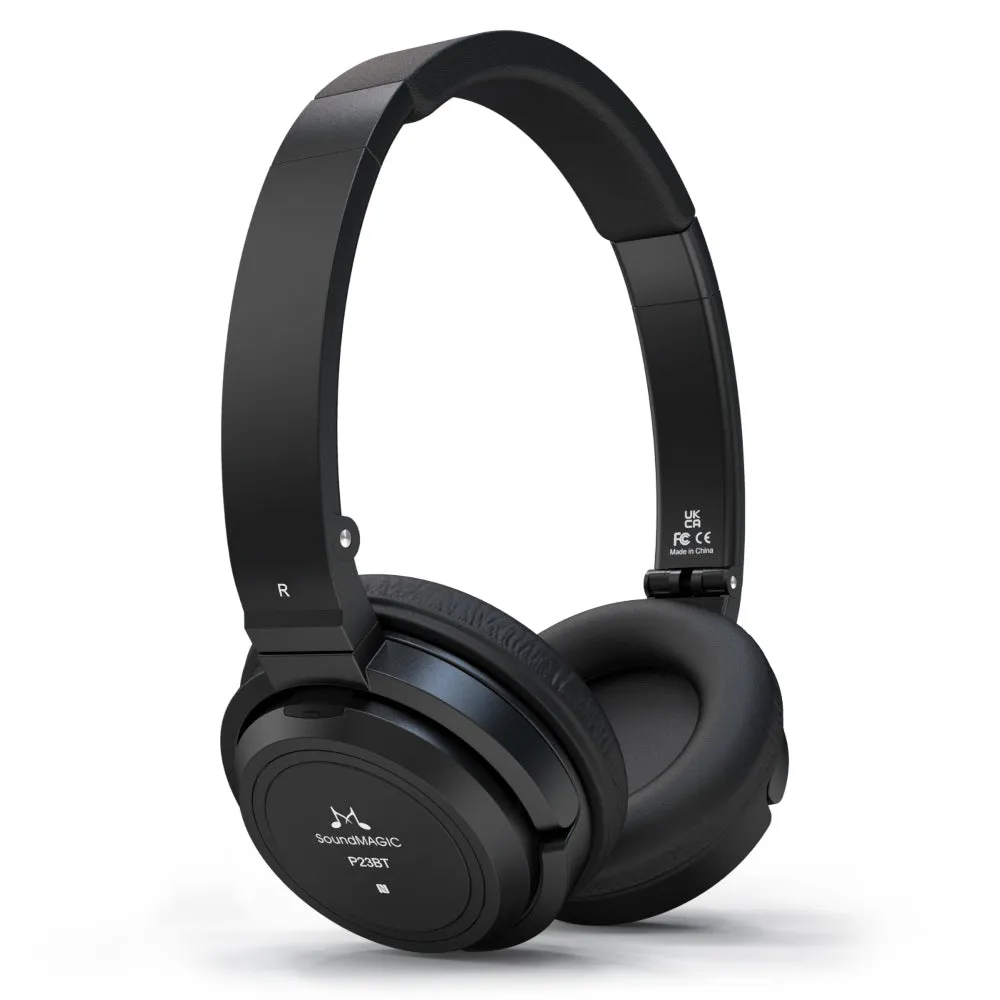 SoundMAGIC P23BT - Portable Wireless Bluetooth Headphones - Black