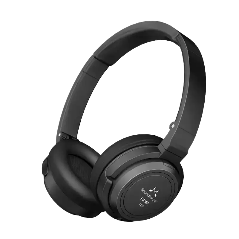 SoundMAGIC P23BT - Portable Wireless Bluetooth Headphones - Black