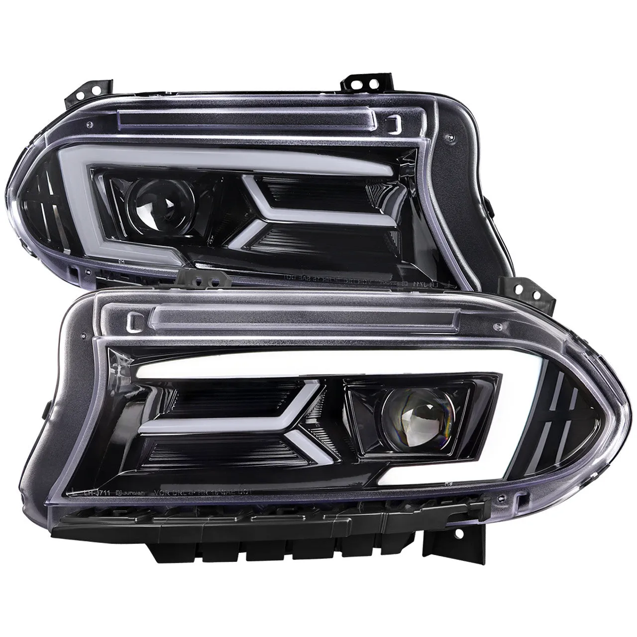 Spec-D Projector Headlights Dodge Charger (2015-2023) Sequential LED Turn Signal - Black or Chrome