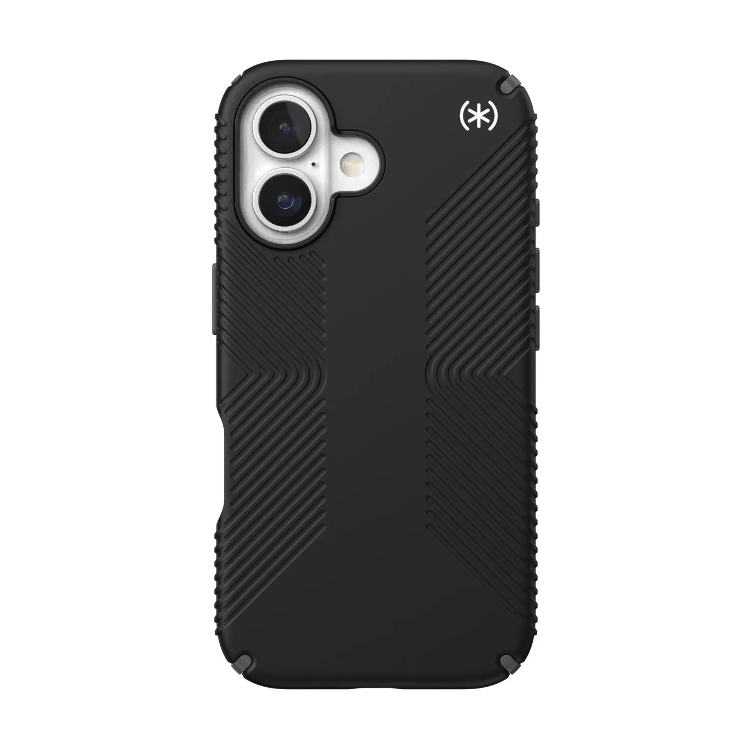 Speck Presidio2 Grip Case - Apple iPhone 16 - Black & Slate Grey (SPK150779-3205)