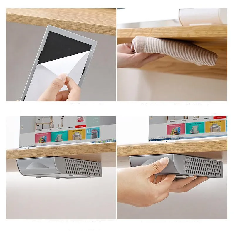 Stackable Hidden Office Drawer Organizer Under Desk Pen Holder for space saving