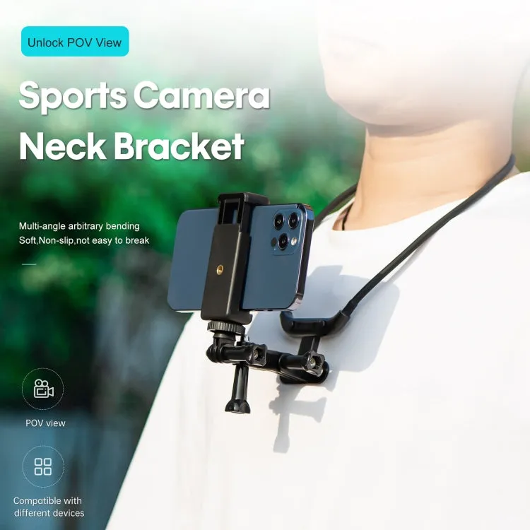 STARTRC Hands Free Lazy Wearable Neck Camera Holder FPV Vlog POV Mount (Black)