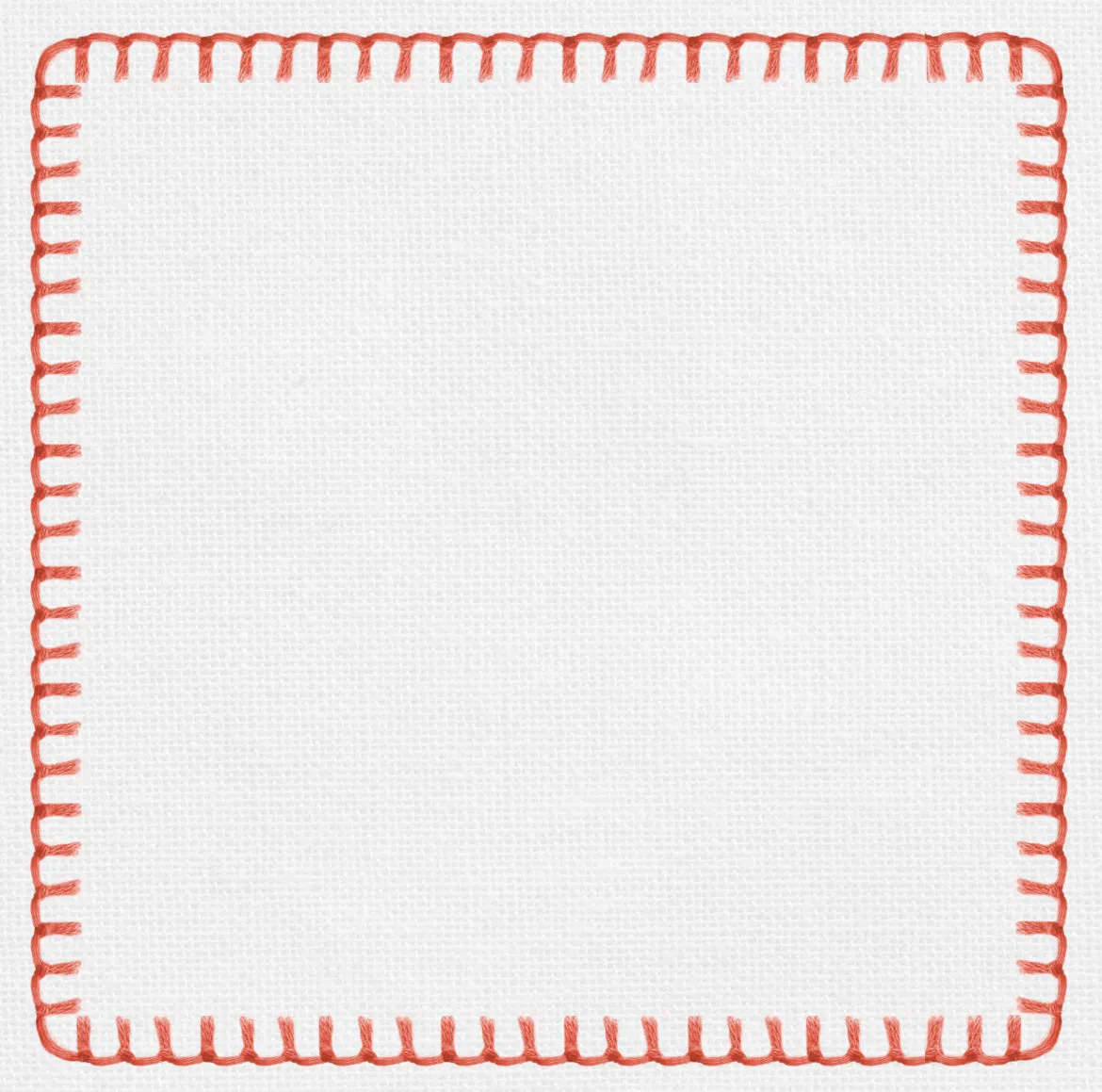 Stitched Coral Charger - (SQUARE)