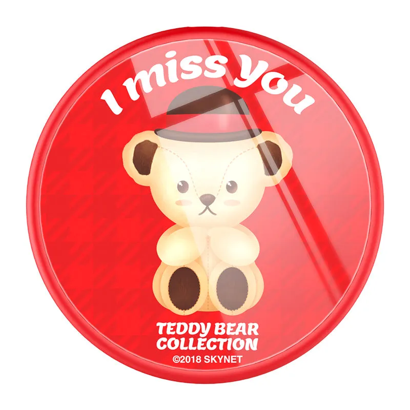 Teddy Bear Tempered Glass Panel Fast Charging Wireless Charger Pad