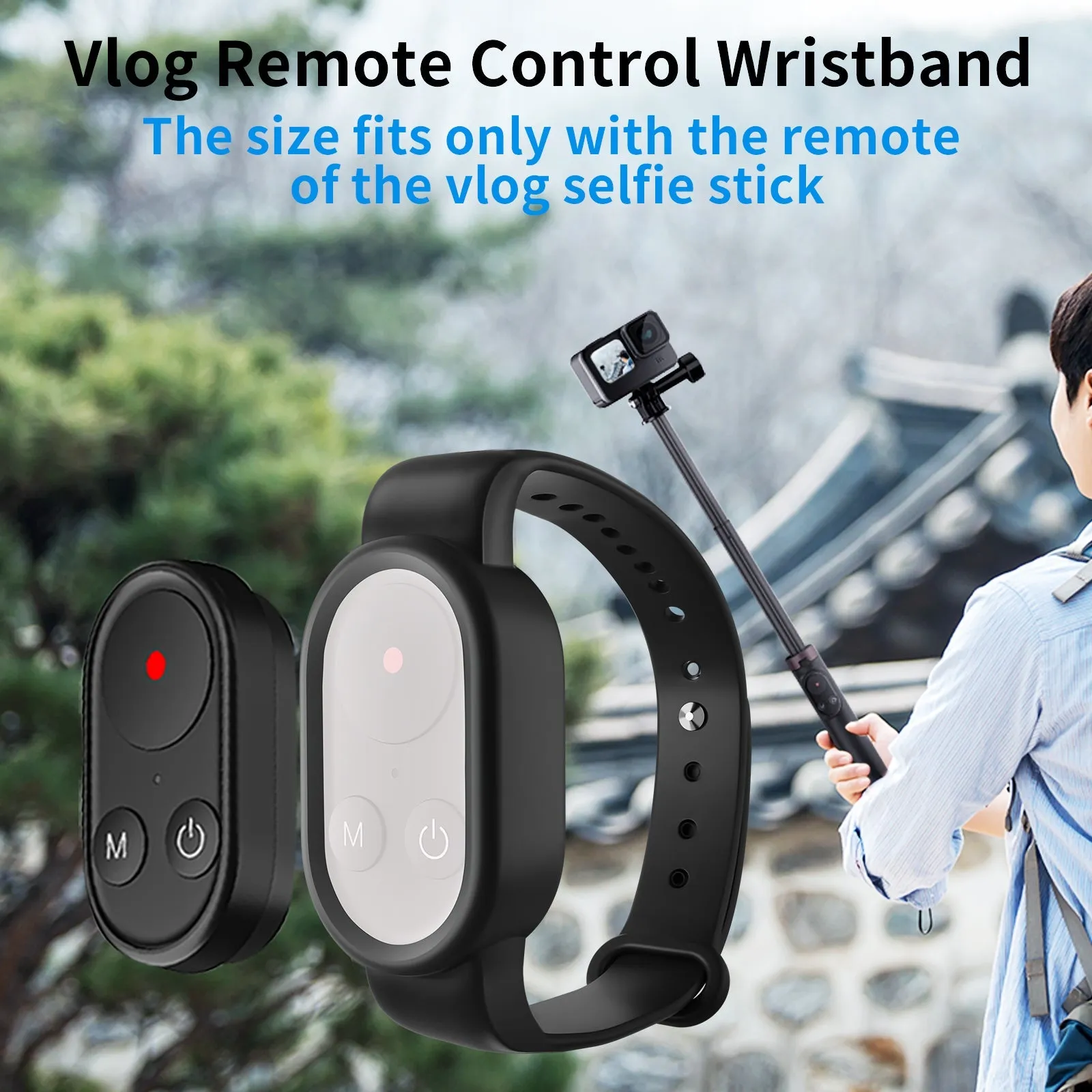 TELESIN 0.6m Vlog Selfie Stick Tripod with Remote for GoPro/ Phone