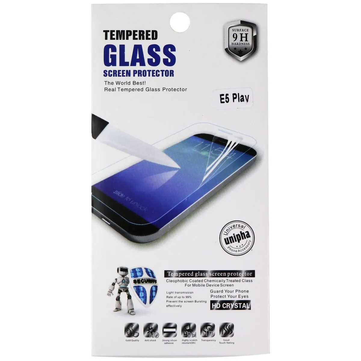 Tempered Glass 9H HD Crystal Screen Protector for Motorola E5 Play - Clear