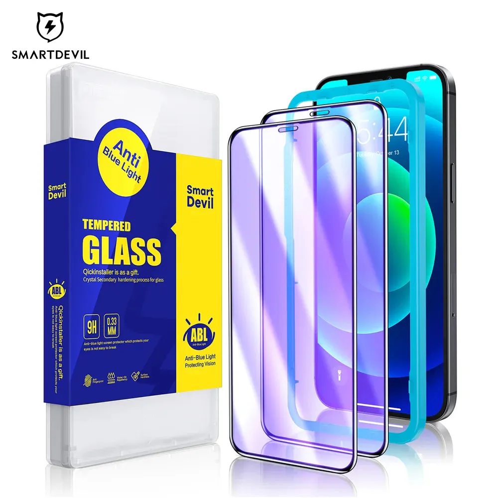 Tempered Glass Screen Protector For iPhone 13 Pro Max Full Cover Glass For iPhone 13 mini  Anti Blue Light