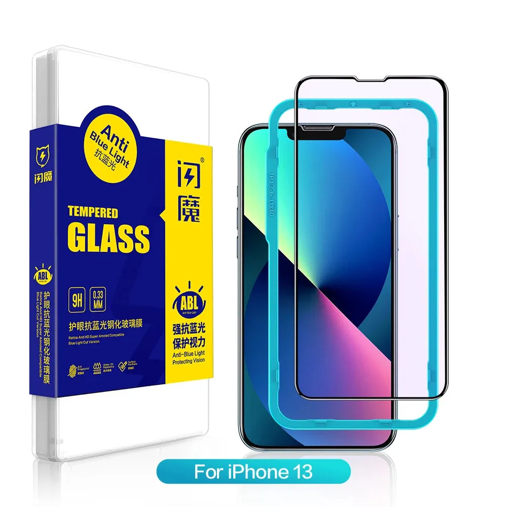 Tempered Glass Screen Protector For iPhone 13 Pro Max Full Cover Glass For iPhone 13 mini  Anti Blue Light