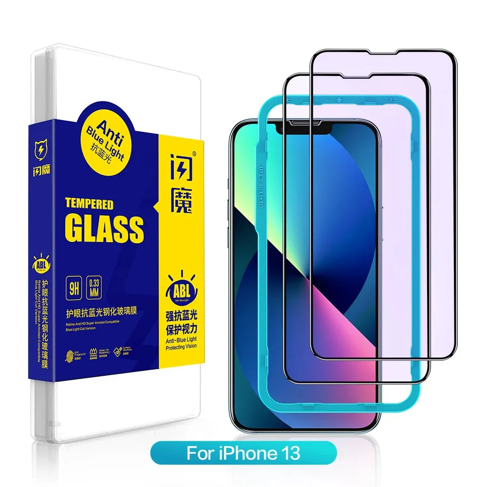 Tempered Glass Screen Protector For iPhone 13 Pro Max Full Cover Glass For iPhone 13 mini  Anti Blue Light