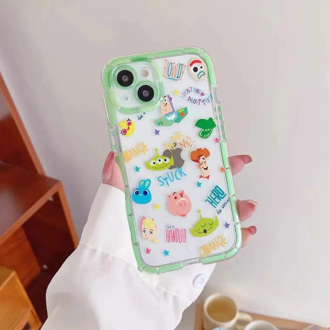 Toy Green Alien Story Teddy Bear Grow in Dark GId iPhone Case PLUS XS XR X 11 12 13 14 Pro Promax