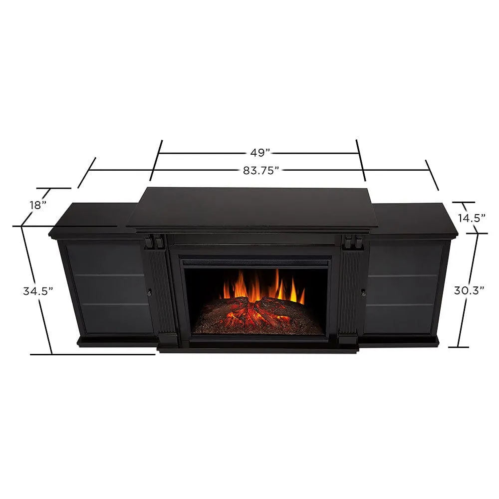 Tracey Grand Infrared Electric Fireplace TV Stand in Black