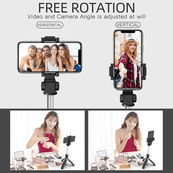 Tripod & Mini Live BroadCast Wireless Selfie Stick JC-11