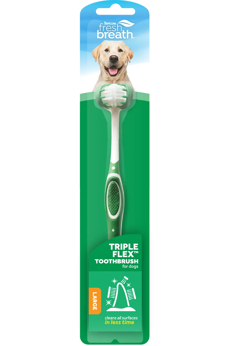 Tropiclean Fresh Breath TripleFlex Toothbrush for Dogs