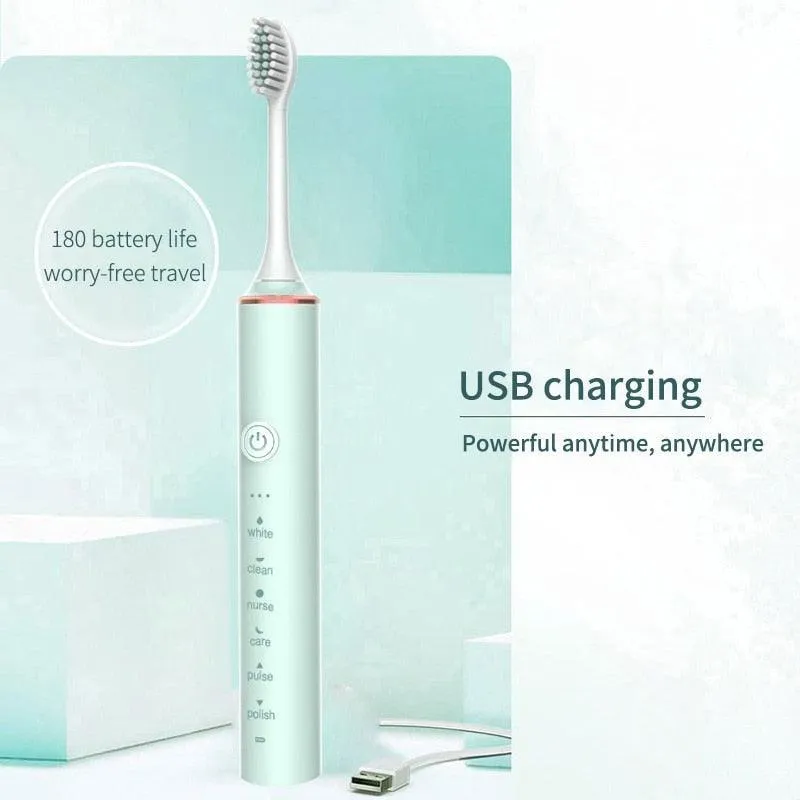 Ultrasonic Sonic Electric Toothbrush for Adults USB Rechargeable