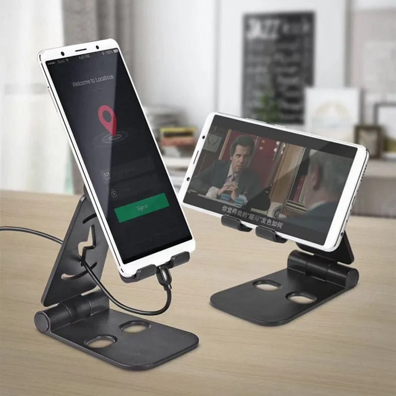 Universal Phone Holder Lazy Adjustable Charging Base Desktop  Stand For Phone Up To 8 Inches Foldable Phone Stands Mini