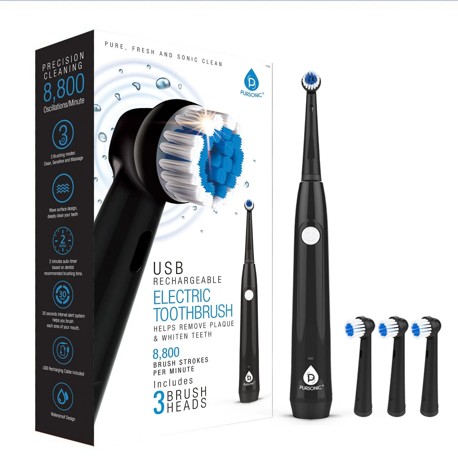 USB Rechargeable Rotary Toothbrush