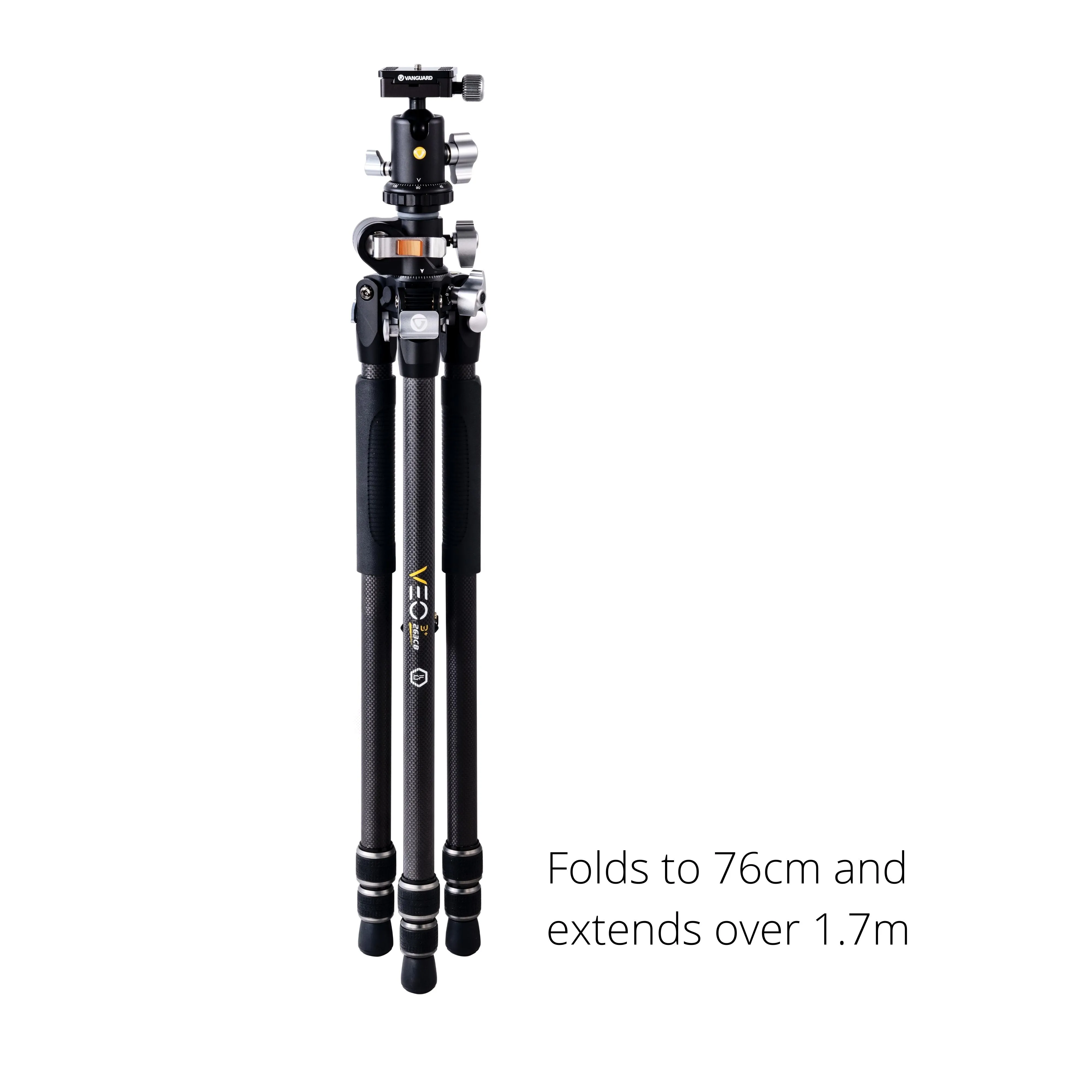 VEO 3  263CB Versatile Carbon Tripod with Ball Head - 15kg Load Capacity