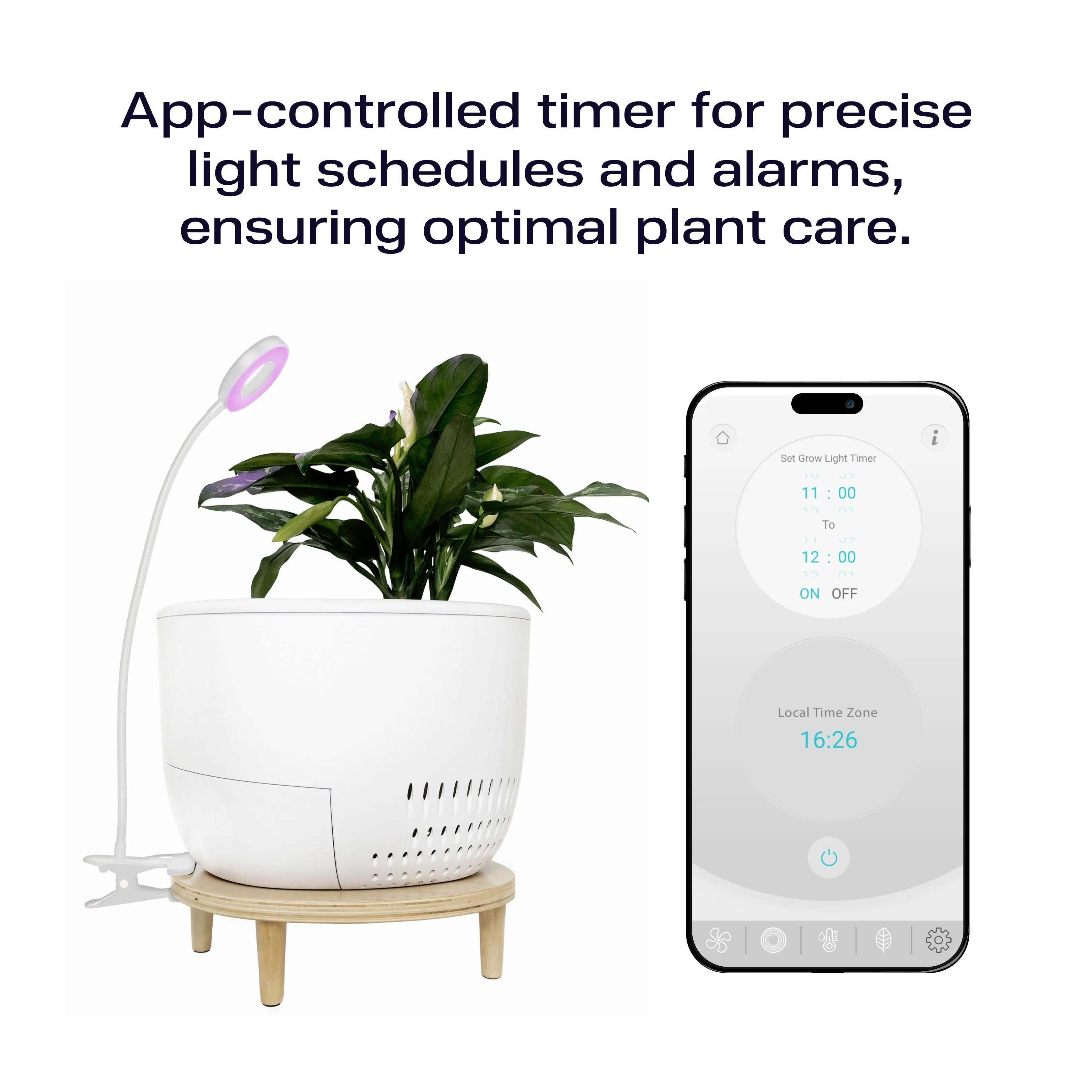 Verta® Smart Grow Light with App-Controlled Auto On/Off Timer