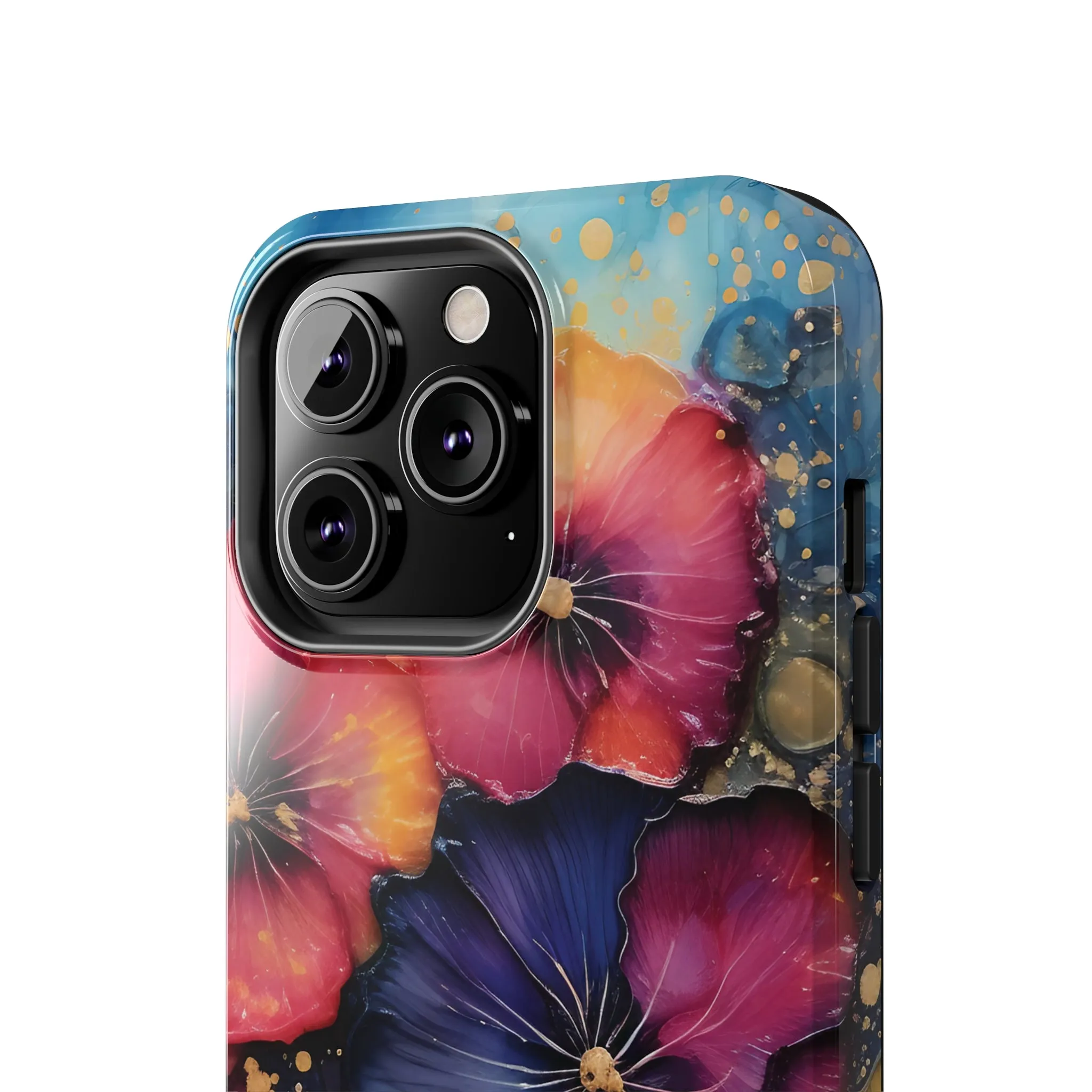 Vibrant 3D Watercolor Flowers print Design Tough Phone Case compatible with a large variety of iPhone models, Gift, Phone Case